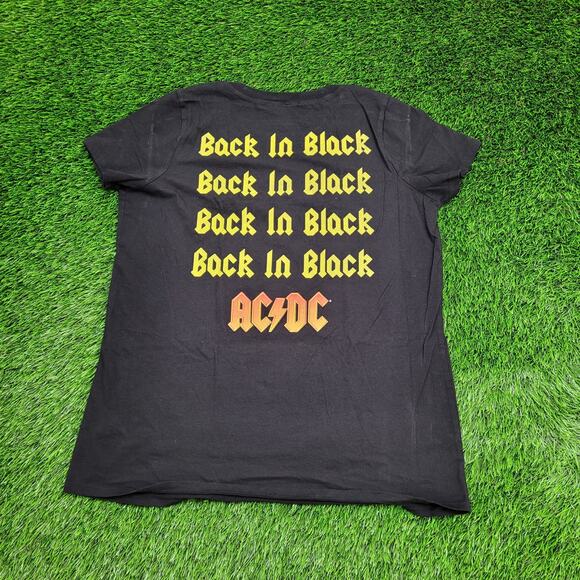 ACDC Shirt Womens XL 21x27 Back-In-Black - Picture 1 of 14